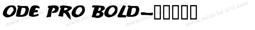 ode Pro bold字体转换